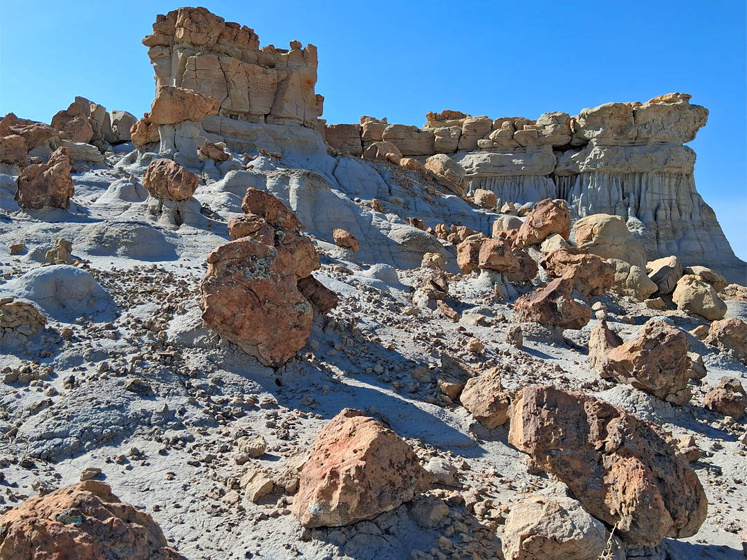 Jagged boulders