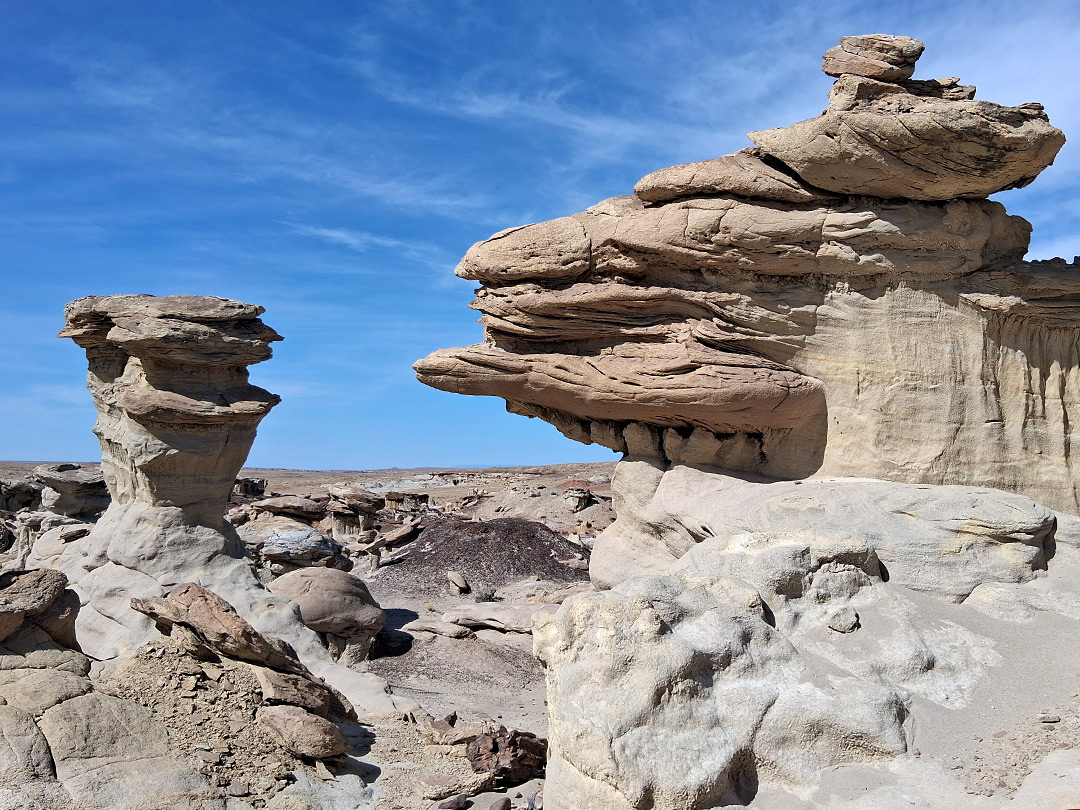 Protruding rock
