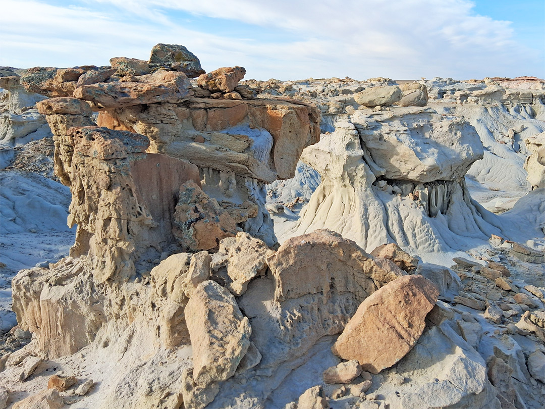 Brown and white rocks