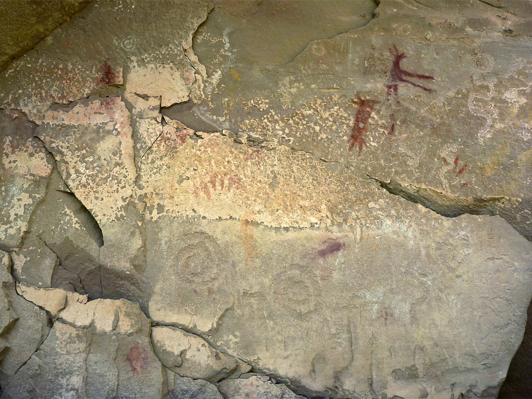Red pictographs
