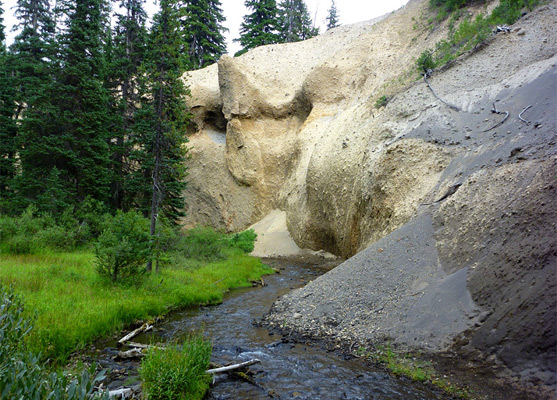 Eroded pumice formations