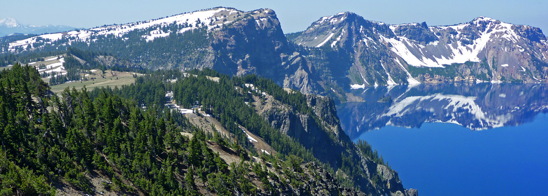 Reflections on Crater Lake, from Cloudcap Overlook