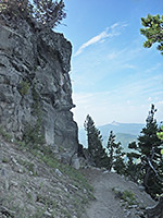 Cliff by the trail