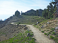 Path along the crater rim