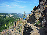 Trail along a ledge