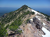 Ridge leading to the summit