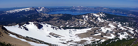 The summit - view west, towards Crater Lake