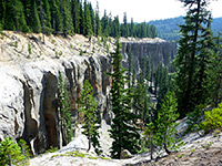 Volcanic scoria cliffs