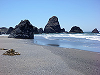 Rocks and sand