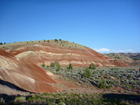 Hills along the access road