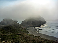 Fog over the rocks