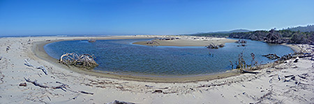 Bend along Tahkenitch Creek, as it meets the Pacific