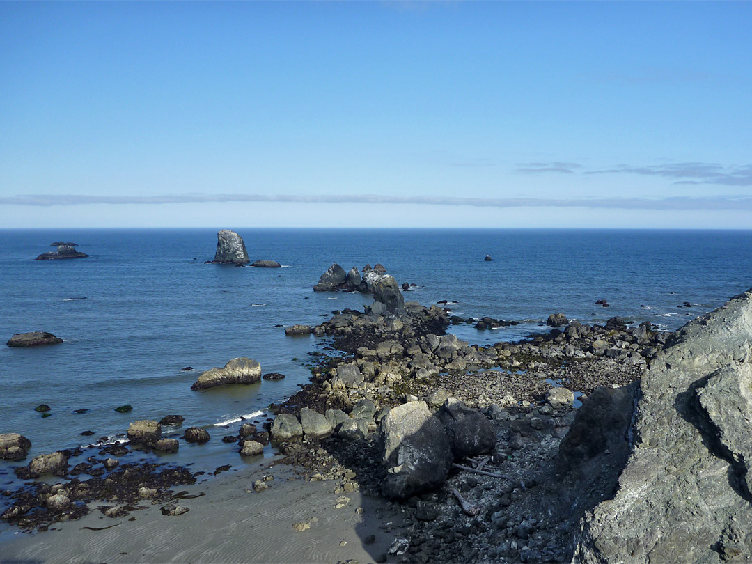 Rocks at the edge of the ocean