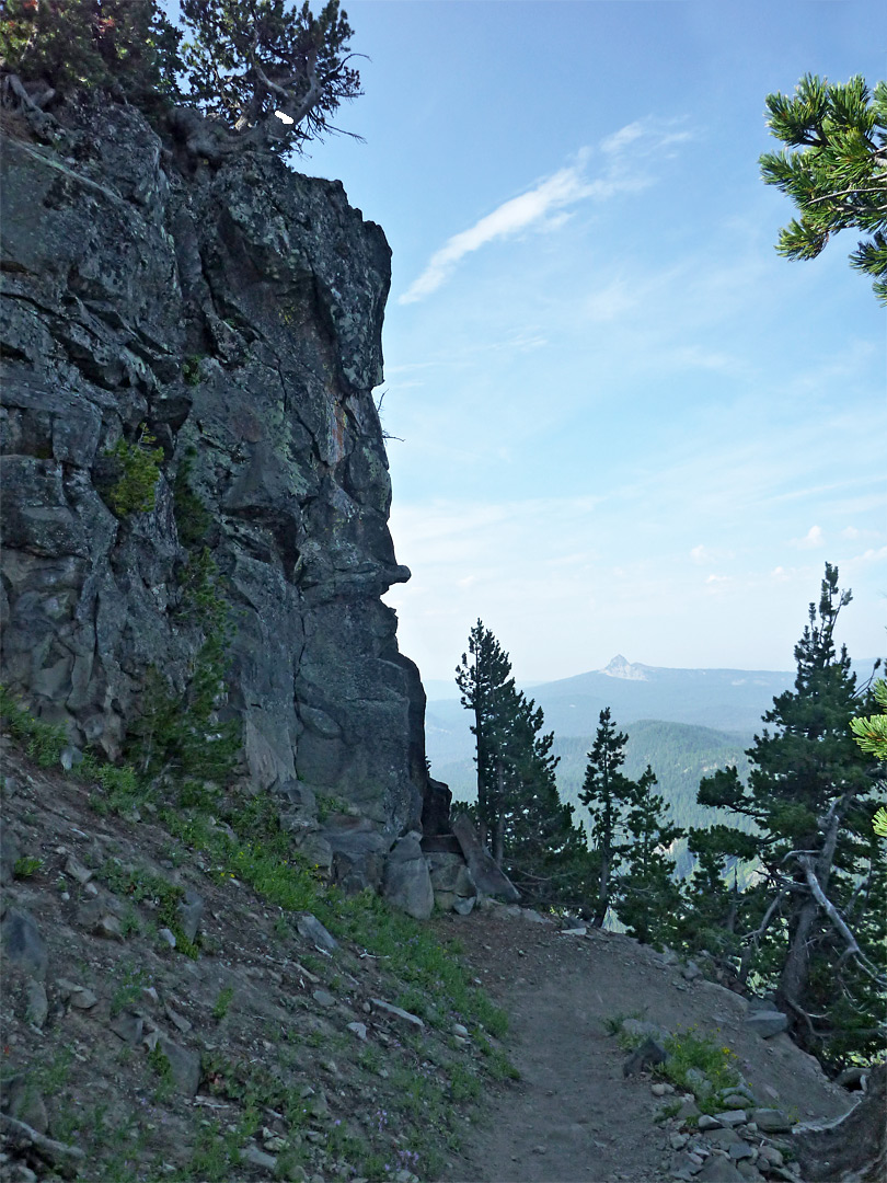 Cliff by the trail