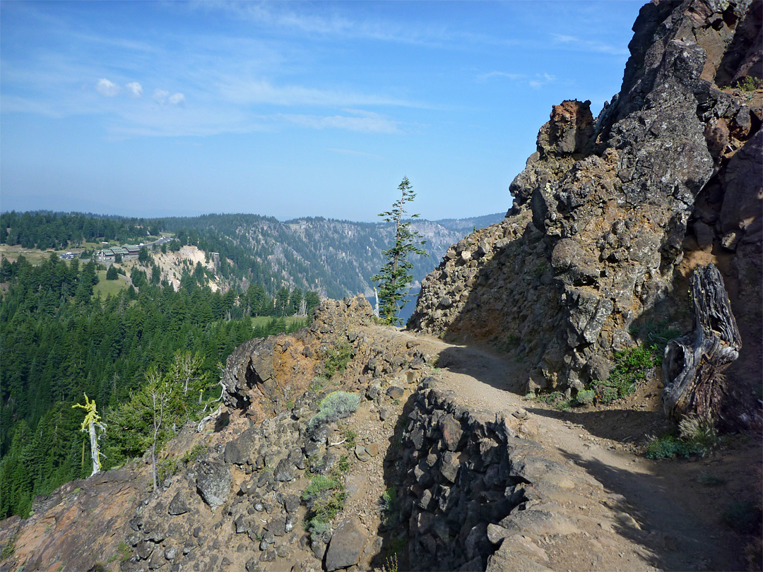 Trail along a ledge