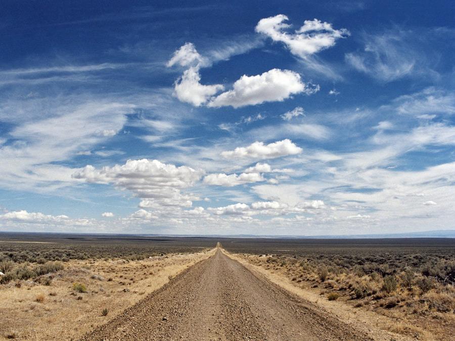 Road across the wildlife refuge