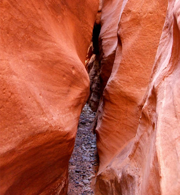 Slanted sandstone walls