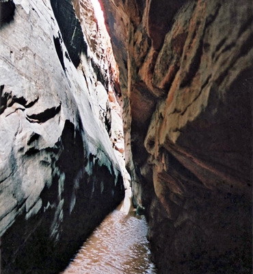 Dark, watery channel