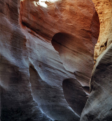 Eroded rock walls, Dry Fork Coyote Gulch