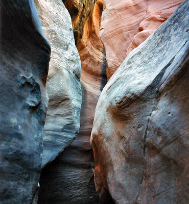 Colorful rocks in the narrows