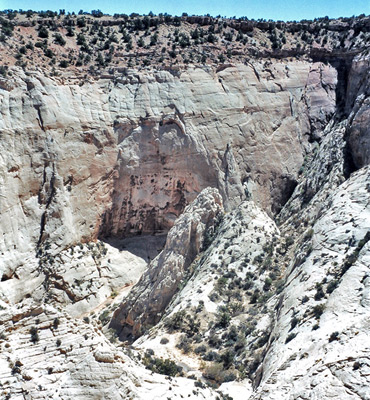 High above the canyon