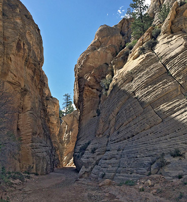 Dark passageway in Lick Wash