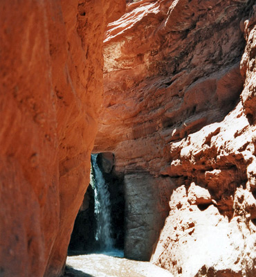 The waterfall along Professor Creek