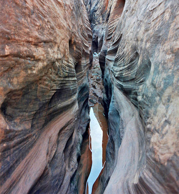 Pool in a side canyon