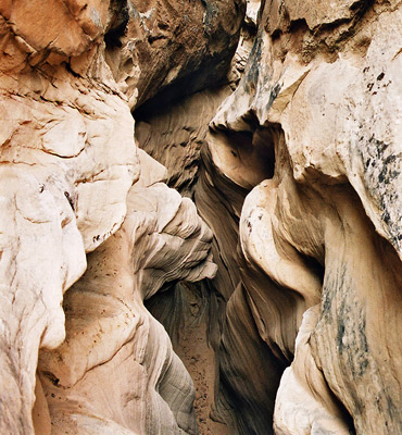 Curvy rock formations