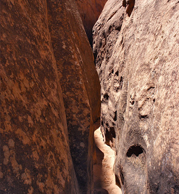Winding canyon floor