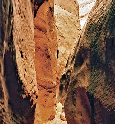 Golden rocks in Maidenwater Canyon