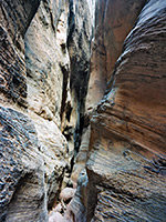 Rock walls in the upper narrows