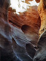 Eroded rock walls