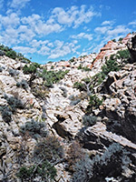 Rocks opposite the entrance route