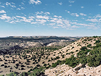 View southwest from the plateau