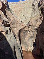 The lower canyon