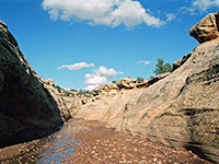 Straight section of the canyon