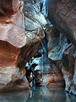 Flooded channel in lower Fry Canyon