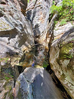 Rock-lined pool