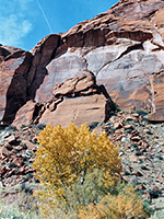 Cliffs in the upper canyon