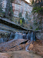 Waterfall and cliff