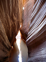 Pool in a side canyon