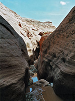 Pool in the middle of the canyon