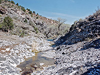 Upper end of the canyon