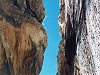 Cliffs above the streambed