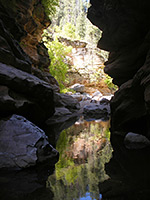 Long, enclosed pool