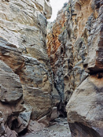 Eroded canyon walls