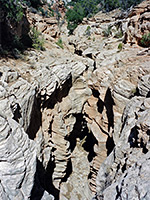 Above the slot canyon