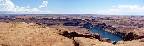 Lake Powell, to the southeast