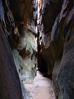 The narrowing canyon